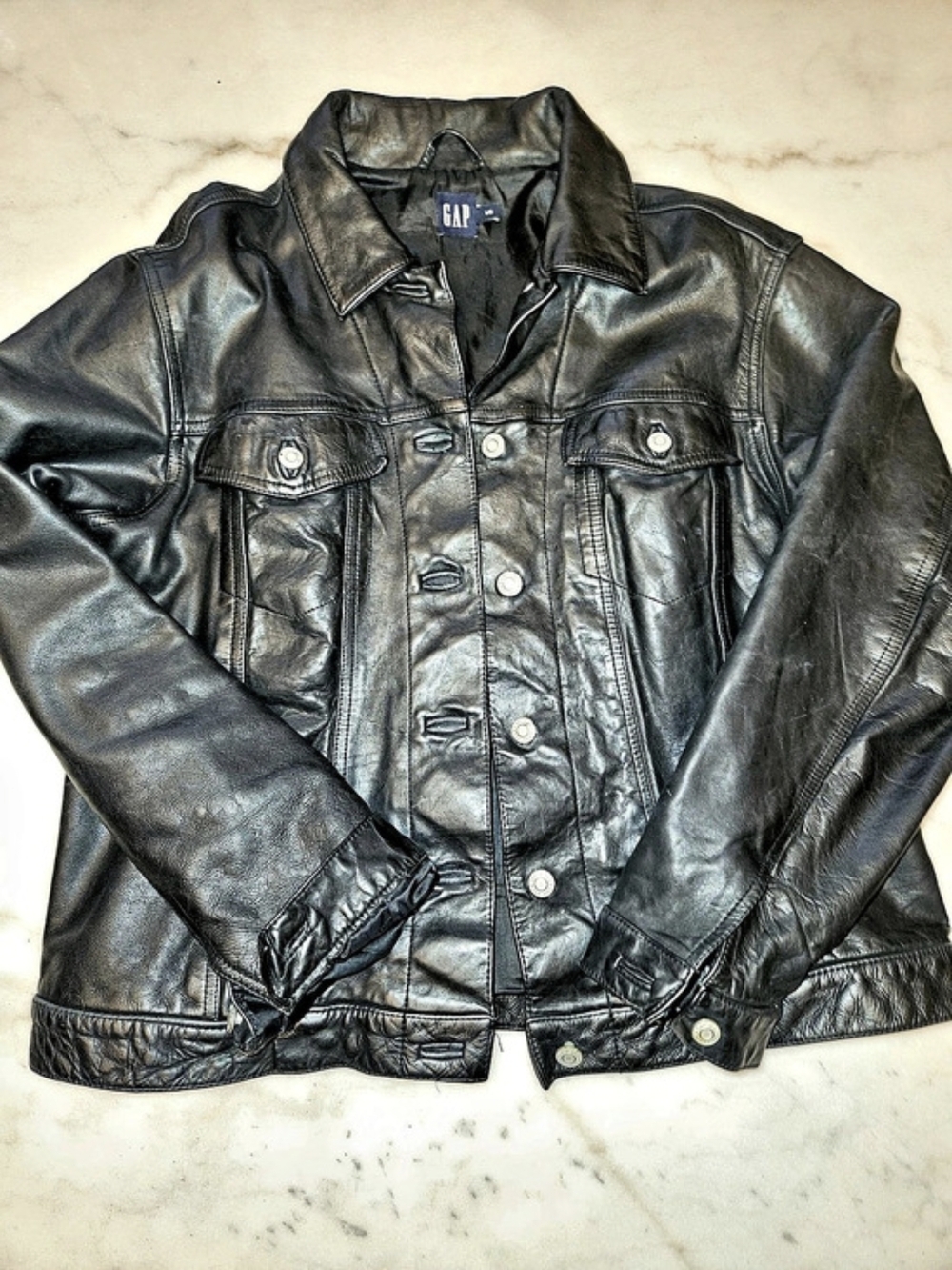 Gap Women's Black Leather Jacket